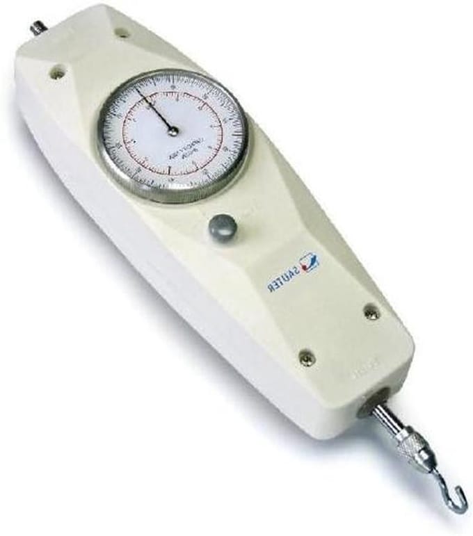 Krachtmeter - Newtonmeter Krachtmeter - Metingen Verrichten - Dubbele Schaal - 200 N - Grijs