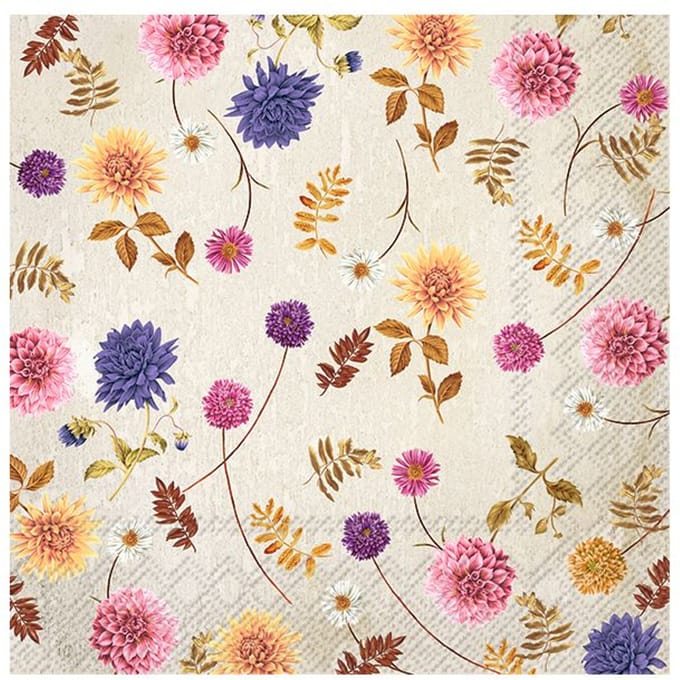 Servet "Bloemen verscheidenheid" - 20 stuks