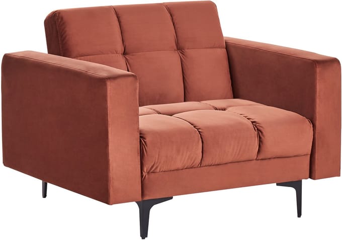 ALNES - Fauteuil - Lichtrood - Polyester