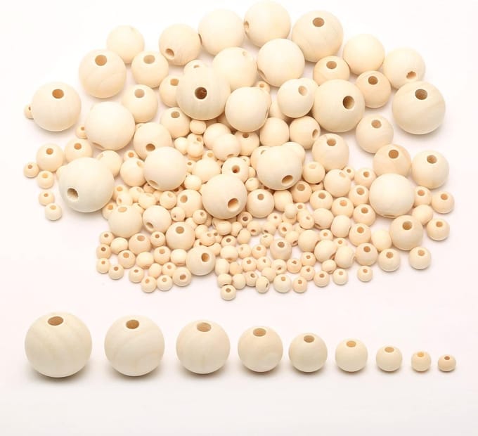 Kralen om te knutselen, DIY houten kralen 4 mm-20 mm