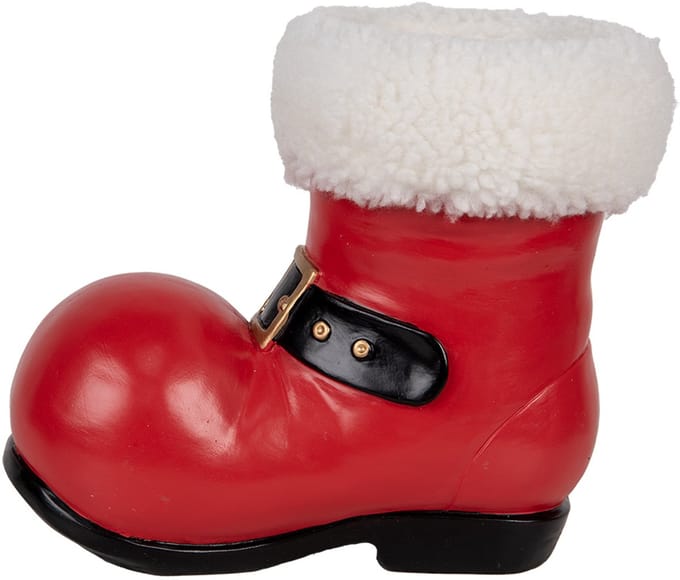 Clayre & Eef Kerstdecoratie Beeld 25x15x22 cm Rood Kunststof