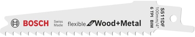 Bosch Reciprozaagblad S 511 DF - FLEXIBLE FOR WOOD&METAL