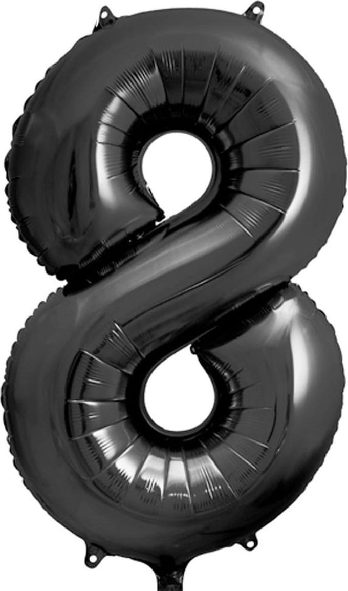 Cijfer 8 (86 cm) - Zwart