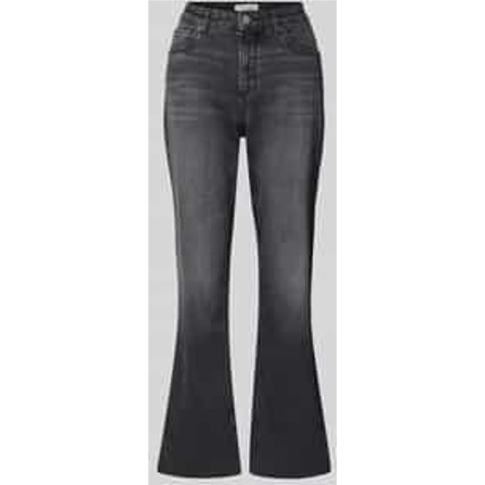 Flared fit high rise jeans van katoenmix, modell 'KIRUNA'