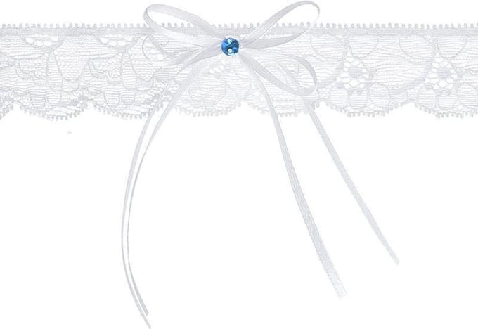 """kant garter met a lint, wit"""