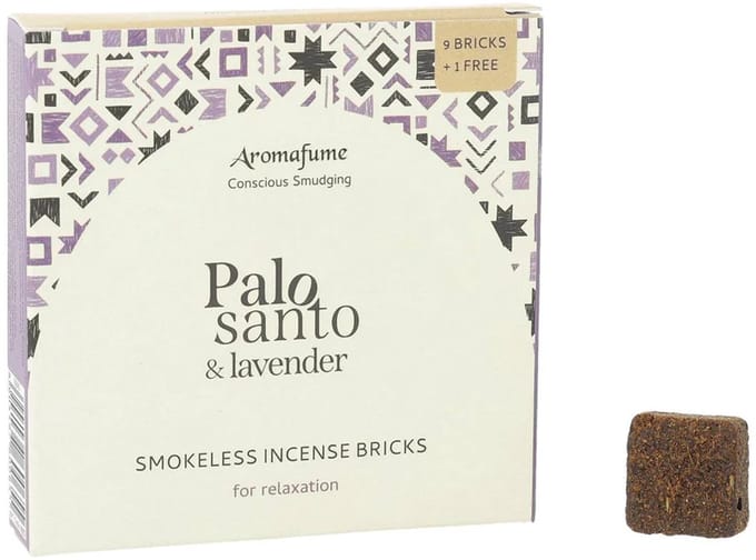 Aromafume wierookblokjes Palo Santo & Lavendel - 2 cm x 2 cm