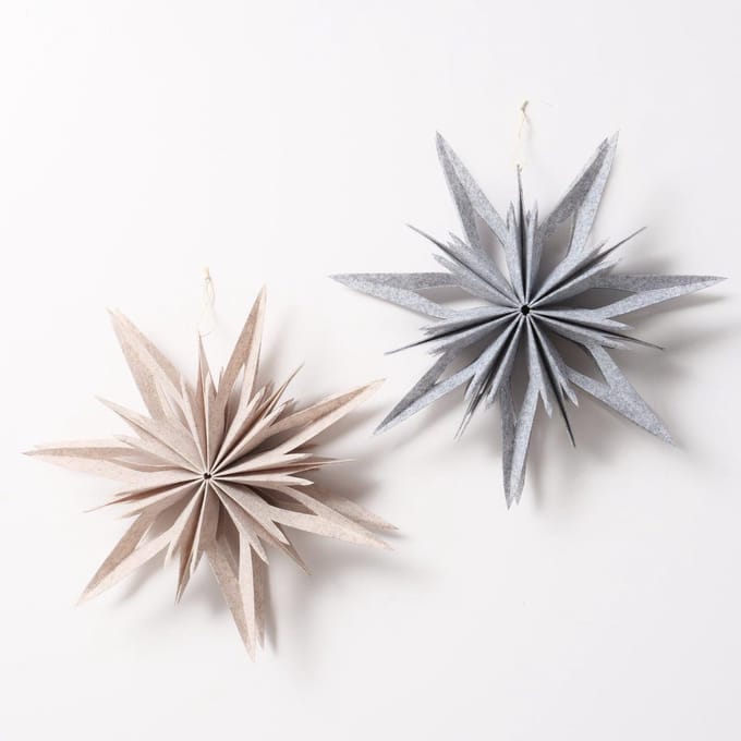 Boltze Home kerstster vilt decohanger 40x7x40cm Scandinavisch design.