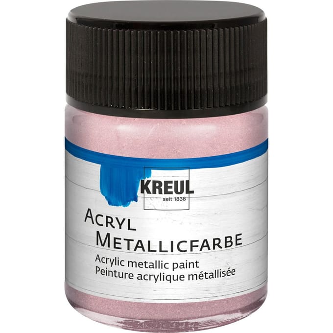 KREUL 77586 acrielverf 50 ml Roségoud Pot Glazen pot