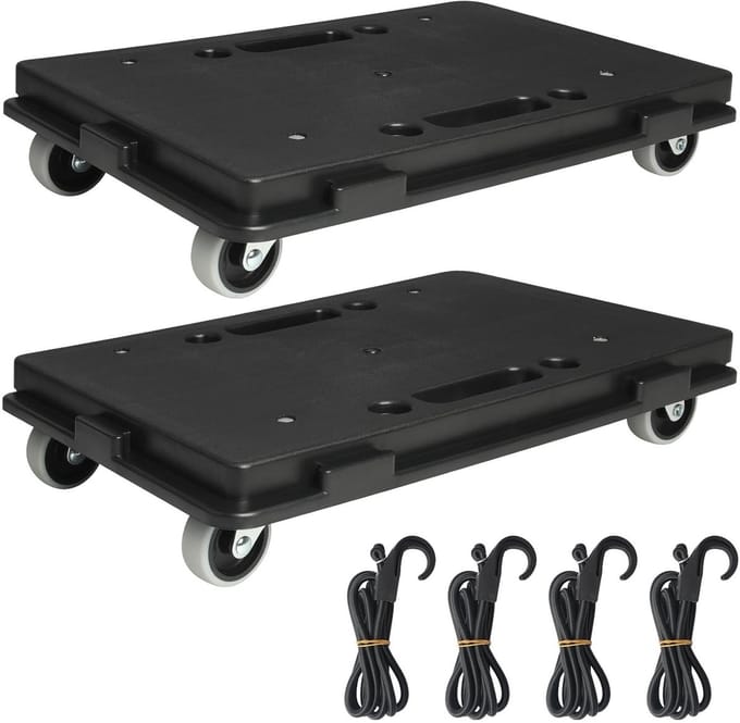 Dailygoods - Bewegende Meubeldolly Set van 2 - Zware Belastbaarheid met 360° Rotatie