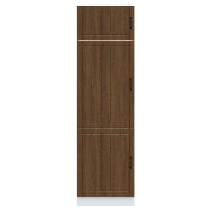vidaXL - Keukenkast - Lucca - bewerkt - hout - bruin - eikenkleur