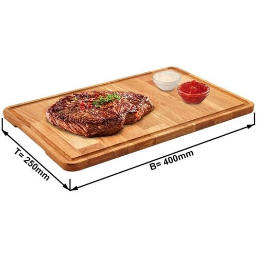 GGM Gastro (6 Stück) Steakplatte - Buche - 400x250mm Bruin