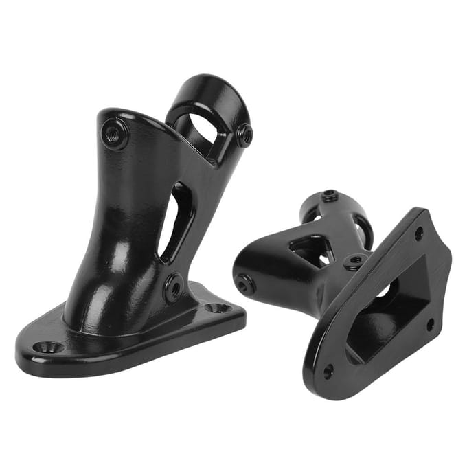 Roestvrijstalen Buiten Vlaggenstok Beugel Bevestigings Ondersteuningsbasis Accessoire voor Vlaggen Zwart black