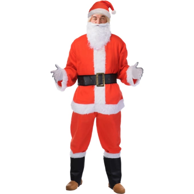 Kerstman kostuum deluxe - 9 stuks