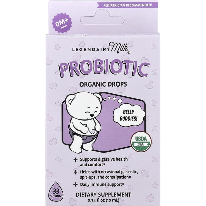 Legendairy Milk, Probiotische Biologische Druppels, 0+ Maanden, 10ml (0,34 fl oz)
