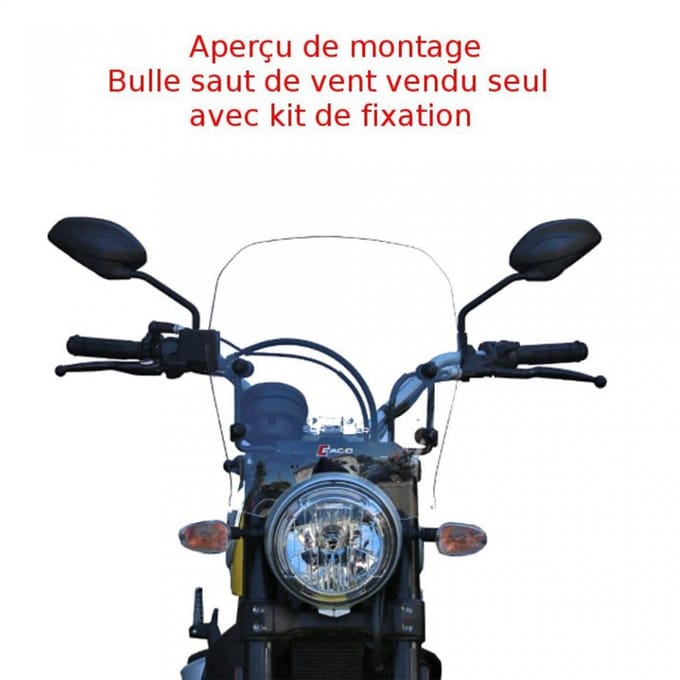 Windscherm en windgeleider Faco voor Motor Ducati 800 Scrambler vanaf 2015 Nieuw