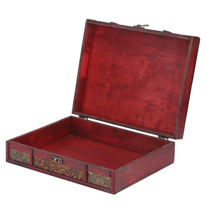 Desktop Boek Opbergdoos Sieraden Accessoire Kleine Items Organizer Retro Koffer (Nieuw Druivensoort) gray