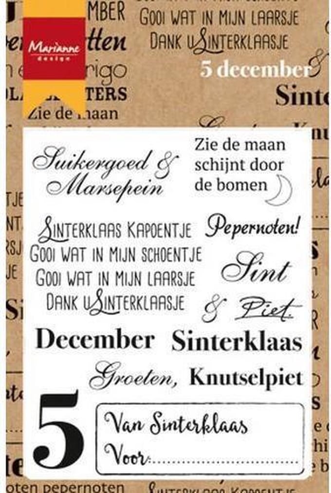 Marianne Design Stempel Vijf december (Nederlands) CS0982 9.5x14.5cm