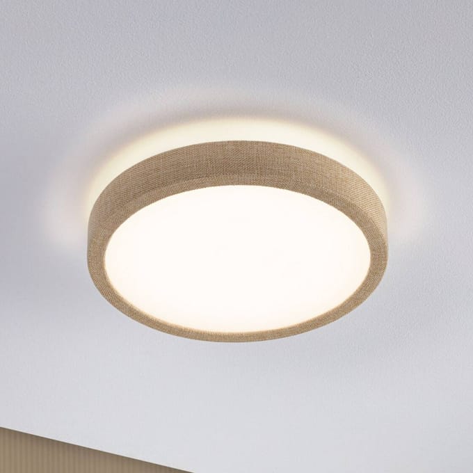 Paulmann LED paneel Cosara, Ø 30 cm, beige, IP44, 3000K