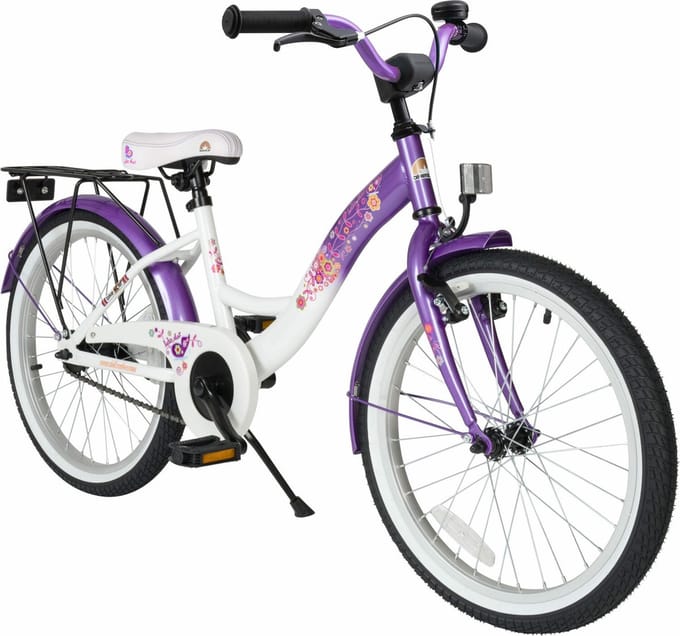 Bikestar kinderfiets Classic 20 inch lila/wit