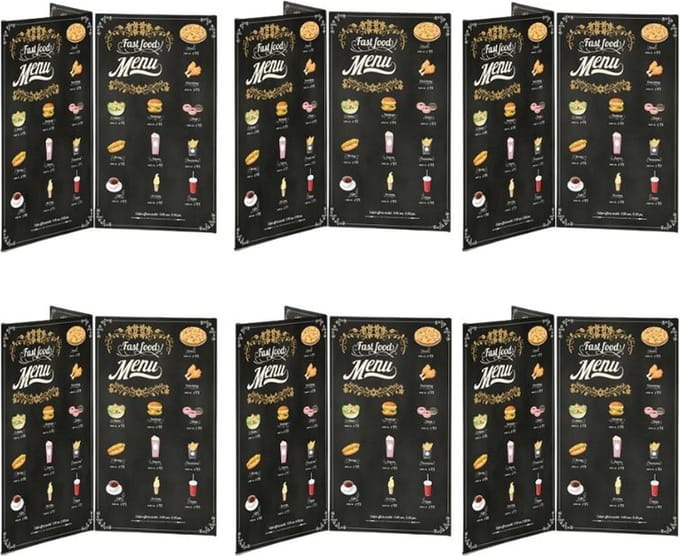 6pack Menukaarthouder Ster A5 formaat staand | Menuhouder acryl | standaard acryl | kaarthouder | menustandaard | Folderstandaard