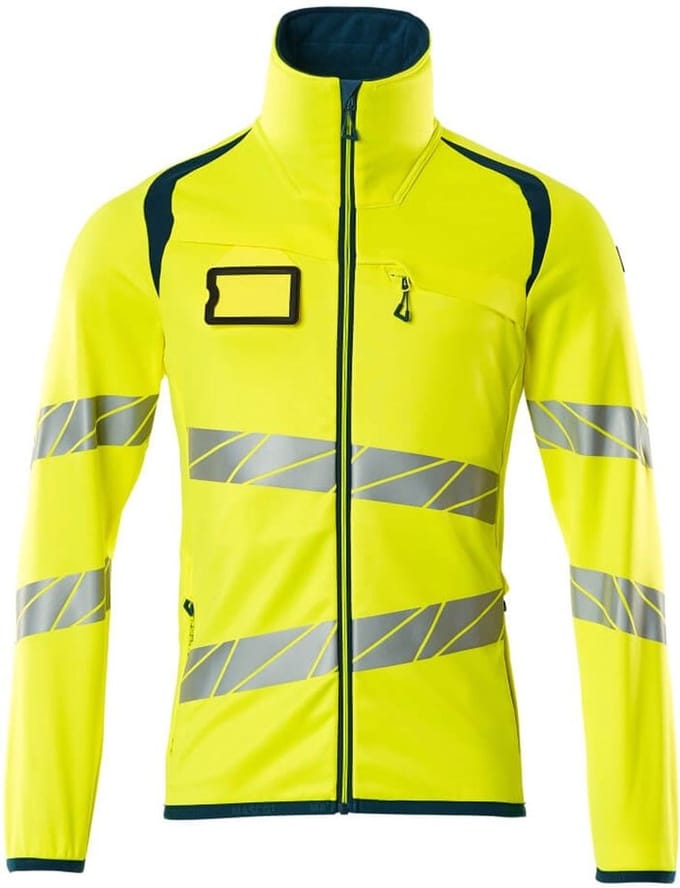 Mascot Accelerate Safe Fleecetrui met rits 19103-315 - hi-vis geel/donkerpetrol - S