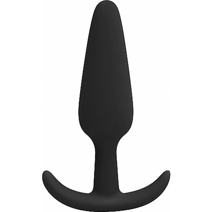 GILLES medium cork butt-plug with handles - Black