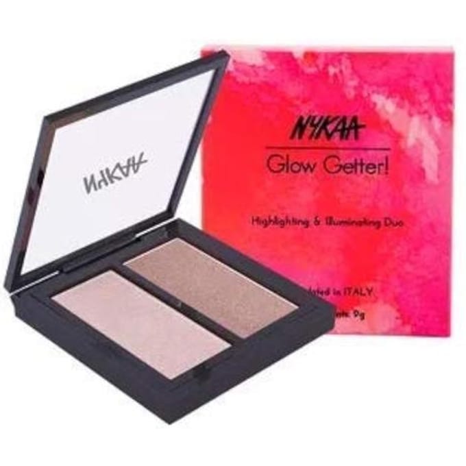 Nykaa Glow Getter Highlighting en Illuminating Duo-Moonshine red