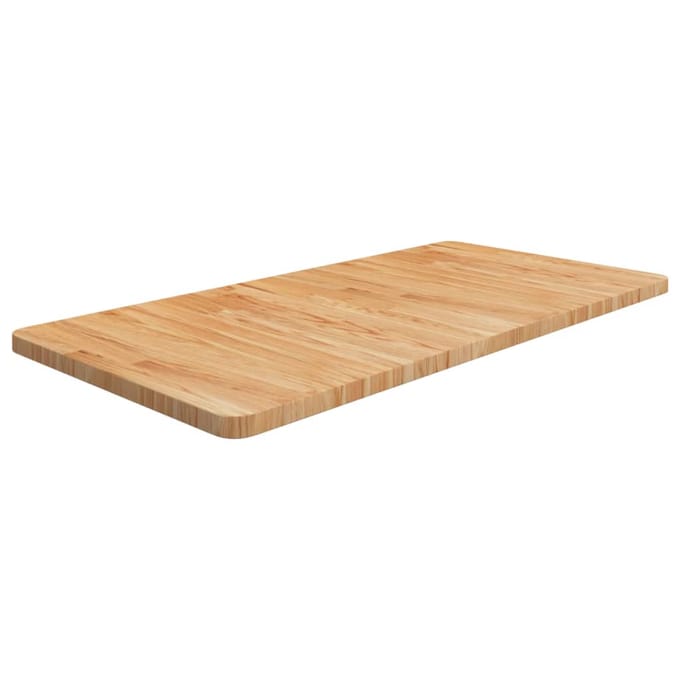 vidaXL - Wastafelblad - 100x50x2,5cm - behandeld - massief - hout - lichtbruin