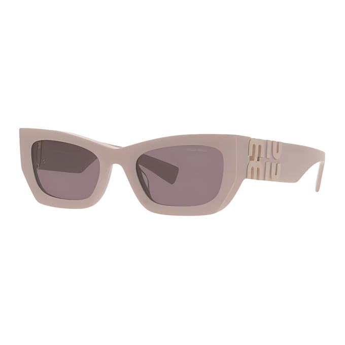 Miu Miu Lunettes de soleil œil de chat logo iconique à lettres pour femmes MU09WS17C6X1 Basic Packaging-Eyeglass Case+Box,53,Pink