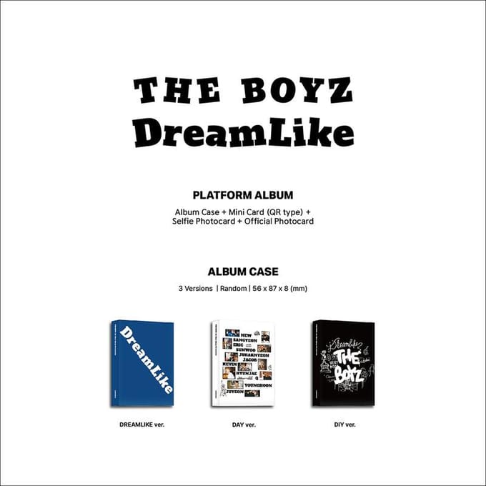 THE BOYZ - DREAMLIKE Platform Ver. (DROMERIG ver. / DAG ver. / Doe-het-zelf versie) RANDOM black