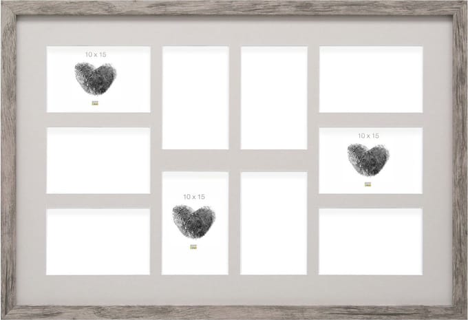Deknudt Frames multifotolijst S45RH7 P10 - grijs-beige - 10x 10x15 cm