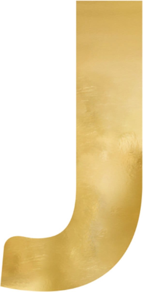 Partydeco - Spiegel Letter J Goud - 30 x 61 cm