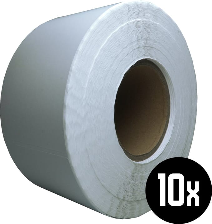 DULA Compatible Zebra Labels 82x152mm - 1000 etiketten per rol - kern 76mm - Wit - Permanent - 10 rollen