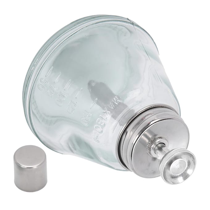 Druk type vloeistofpomp dispenser nagellakremover navulbare fles 180ml (Aluminium kern) white