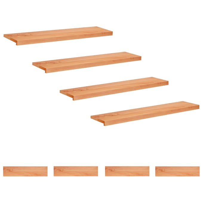 vidaXL - Traplopers - 8 - st - 110 - x - 25 - x - 2 - cm - Lak - Massief - beukenhout