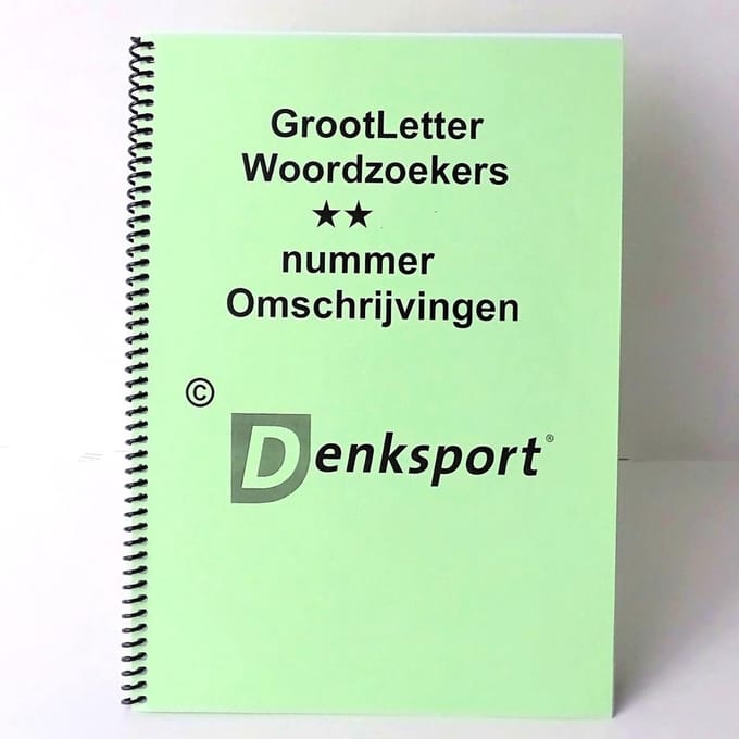 Groot letter puzzelboek - Woordzoekers -Denksport - A4 - 2-sterren