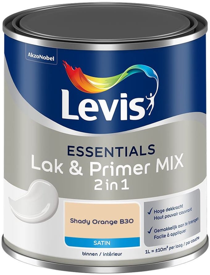Levis - Essentials Lak & Primer Mix - Shady Orange B30 - Mengverf - 1 L