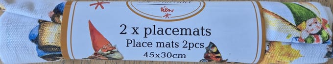 Placemats - 2 stuks - Kabouters - 45x30cm - Rien