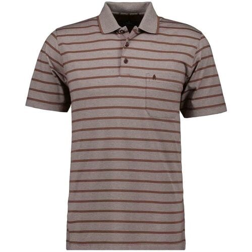 Ragman Striped Polo Chestnut / male
