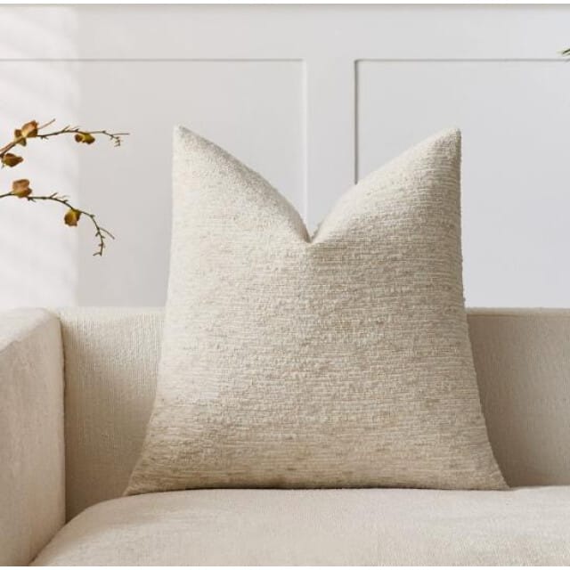 NOVÉE Sierkussen chenille crème/beige | 45 x 45 cm | polyester