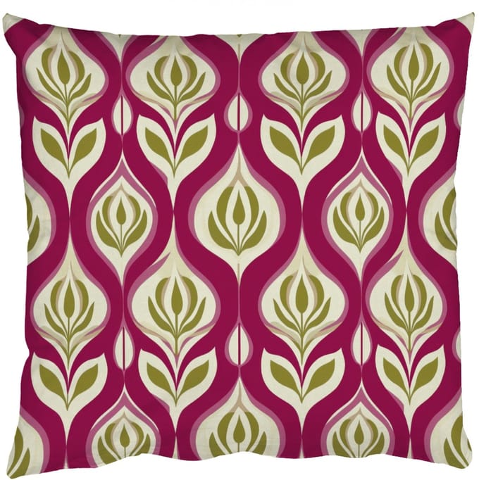 Sierkussens - Kussentjes Woonkamer - 40x40 cm - Retro - Floraal - Paars