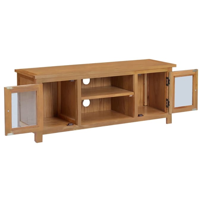 vidaXL - Tv-meubel - 110x35x44 - cm - massief - eikenhout