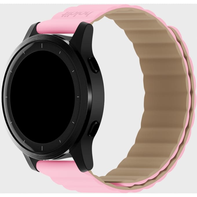 Watch Band Silicone Magnet Pink/Beige 20mm