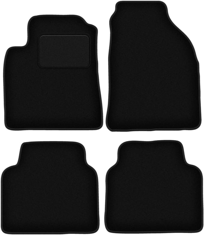 Zwarte velours vloermatten voor: Hyundai Matrix minivan (2001-2010)
