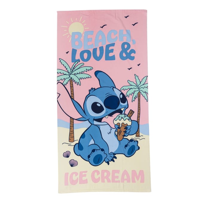 Stitch Beach and Love strandlaken 70 x 140 cm polyester