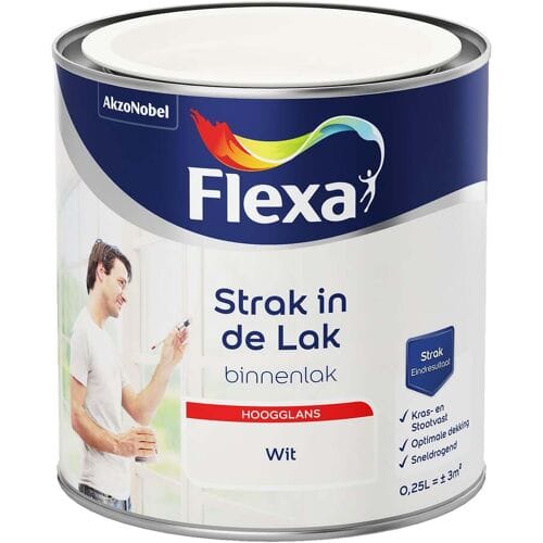 Flexa - Strak In De Lak Binnenlak Hoogglans - Wit - 250 Ml