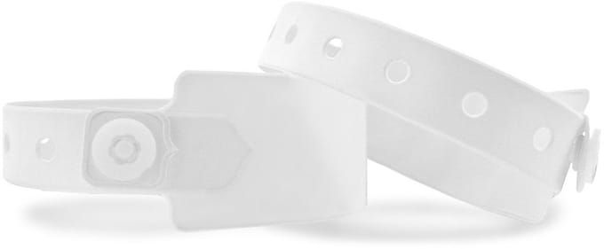 CombiCraft blanco vinyl polsbandjes wit 250 x 26 mm - 100 stuks