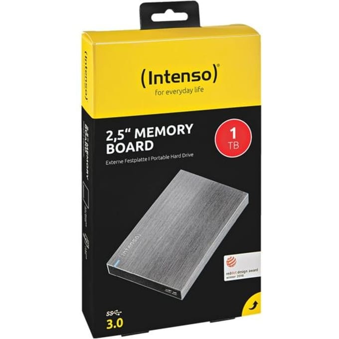 (Intenso) 2,5inch Memory Board 1 TB - Portable Externe HDD - 1TB - USB 3.0 Super Speed - aluminium
