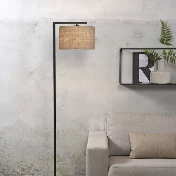 IT´S ABOUT ROMI IT'S ABOUT ROMI vloerlamp Boston, Ø 32 cm, zwart/grijs