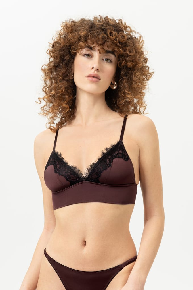 Triangel-beha Serie Poetry Glossy Luxe Hot Maroon